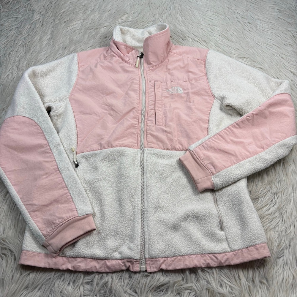 The North Face Women's S Pink Ivory Denali Fleece Jacket Y2K Granola Girl Preppy